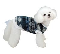 Hixingo Jersey para Perros Grandes Medianos Pequeños, Jersey de Forro Polar Perro Cálido Invierno Suave y Cómodo para el Animal y Fácil de Poner y Clima Frío (WY004 Azul Marino,XL)