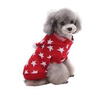 Hixingo Jersey para Perros Grandes Medianos Pequeños, Jersey de Forro Punto Perro Cálido Invierno Suave y Cómodo para el Animal y Fácil de Poner y Clima Frío (Estrella roja,S)