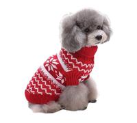 Hixingo Jersey para Perros Grandes Medianos Pequeños, Jersey de Forro Punto Perro Cálido Invierno Suave y Cómodo para el Animal y Fácil de Poner y Clima Frío (Boho Rojo,M)