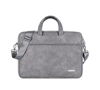 Hixingo Maletín Funda para Portátil 13" 14" 15", Impermeable Negro Gris Portátiles Bolsa Bolsa Ordenador Compatible Funda Protectora Laptop Bolso Bandolera para Hombre Mujer (Gris,15 Pulgadas)