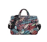 Hixingo Maletín Funda para Portátil 13" 14" 15", Impermeable Patrón Floral Portátiles Bolsa Bolsa Ordenador Compatible Funda Protectora Laptop Bolso Bandolera (14 Pulgadas,Púrpura Gris)