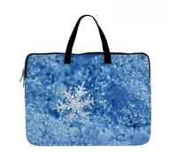 Hixingo Maletín Funda para Portátil 13" 14" 15", Portátiles Bolsa Impresión 3D Bolsa Ordenador Compatible Funda Protectora Laptop Bolso Netbooks para Hombre Mujer (13”,Copo de Nieve 10)
