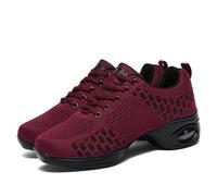 Hixingo Malla Zapatillas de Deporte Jazz para Mujeres, Zapatos de Baile Antideslizantes con Colchón de Aire Baile Sneaker Transpirables para Mujer Formación en Danza 35-40EU