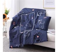 Hixingo Manta y Cojin 2 en 1, Manta de Cojín de Viaje Suave y Cálido Multifuncional Manta de Peluche y Almohada en Uno para Avión Coche, Oficina, Sofá Cama (40 * 40cm,Línea Cachorro)