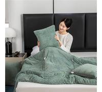 Hixingo Manta y Cojin 2 en 1, Manta de Cojín de Viaje Suave y Cálido Multifuncional Manta de Peluche y Almohada en Uno para Avión Coche, Oficina, Sofá Cama (40 * 40cm,Chic-Verde)