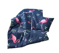 Hixingo Manta y Cojin 2 en 1, Manta de Cojín de Viaje Suave y Cálido Multifuncional Manta de Peluche y Almohada en Uno para Avión Coche, Oficina, Sofá Cama (40 * 40cm,Flamingo Hoja)