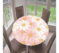 Hixingo Mantel Margarita 3D, Redondo Mantel con Borde Elástico, Lavable Cubre Encimera 90-200cm para Cocina, Comedor, Dormitorio (Margarita 12,180cm)