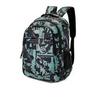 Hixingo Mochila Escolar Adolescente, 16 Pulgada Mochilas Escolares Ultraligero Mochila Infantil Estudiante, Casual Mochila Grande para Universitarias Instituto (Verde,46x32x15cm)