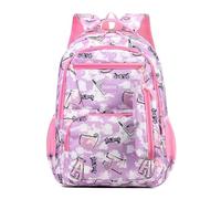 Hixingo Mochila Escolar Adolescente, 16 Pulgada Mochilas Escolares Ultraligero Mochila Infantil Estudiante, Casual Mochila Grande para Universitarias Instituto (Morado,47x32x20cm)