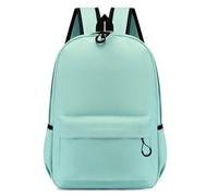 Hixingo Mochila Escolar para Niña Niño, Color Sólido, Mochila Infantil Gran Capacidad Casual Backpack, Ligero Estudiantes Adultos para Escolar Viaje Trabajo (Verde claro,S)
