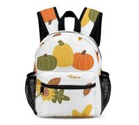 Hixingo Mochila Escolar para Niña Niño, Estampados de Otoño, Mochila Infantil Gran Capacidad Casual Backpack, Ligero Estudiantes Adultos para Escolar Viaje Trabajo (Calabazas)
