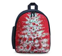 Hixingo Mochila Escolar para Niña Niño, Navidad, Mochila Infantil Gran Capacidad Casual Backpack Christmas, Ligero Estudiantes Adultos para Escolar Viaje Trabajo (Árbol de Navidad 01)