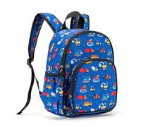 Hixingo Niños Mochilas de Doble Capa - Patrón de Fútbol Bolsa para la Escuela Dibujos Animados Mochila con Bolsillos Laterales Escuela Primaria Kindergarten Mochilas (Coche,32 * 24 * 10cm)