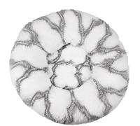 Hixingo Redonda Cama Antiestres Peluche para Perro y Gato, Patrones Elegantes Cama Perro Gato con Base Antideslizante Colchon Felpa Suave para Mascotas Grande Medianos Pequeño (Gris,90cm)