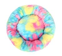 Hixingo Redonda Cama Antiestres Peluche para Perro y Gato, Patrones Elegantes Cama Perro Gato con Base Antideslizante Colchon Felpa Suave para Mascotas Grande Medianos Pequeño (Multicolor,40cm)