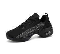 Hixingo Respirable Zapatillas de Deporte Jazz para Mujeres, Zapatos de Baile Antideslizantes Baile Sneaker Ligeros y Transpirables para Fitness y Entrenamiento de Danza