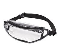 Hixingo Riñonera Hombre Mujer y Niño Niña, Transparente Moda Riñonera Deportiva Cinturón Ajustable Unisex Impermeable Riñoneras de Moda Moto para Correr Senderismo Trekking Camping (Blanco)