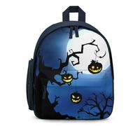 Hixingo Sac a Dos Enfant Fille de 3 à 10 Ans, Halloween, Cartable Maternelle, Sac a Dos Grande Capacité, Idée Cadeau, pour Petit Adolescents (Monstruo negro)