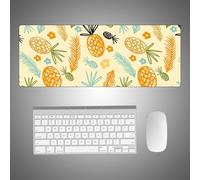 Hixingo Selva Alfombrilla Ratón, Alfombrilla Rató XXL/XL, Alfombrilla Gaming con Bordes cosidos y Base Antideslizante, Mouse Pad para oficinas y hogares (800 * 300 * 3mm,Piña)