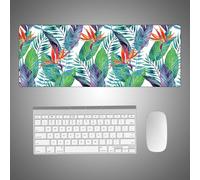 Hixingo Selva Alfombrilla Ratón, Alfombrilla Rató XXL/XL, Alfombrilla Gaming con Bordes cosidos y Base Antideslizante, Mouse Pad para oficinas y hogares (900 * 400 * 3mm,Strelitzia Reginae)