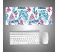 Hixingo Selva Alfombrilla Ratón, Alfombrilla Rató XXL/XL, Alfombrilla Gaming con Bordes cosidos y Base Antideslizante, Mouse Pad para oficinas y hogares (800 * 300 * 3mm,Hojas)