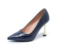 Hixingo Tacones Mujer 9cm, Elegante Tacón Fino, Bombas de Tacón Alto con Punta,Cómodos Zapatos Ligeros, Transpirables,Zapatos de Boda para Fiestas (Azul,42)