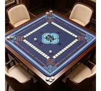 Hixingo Tapete de Mahjong 80x80 cm, Tapete de Mesa de Juegos Antideslizante Grueso Silencioso, Protector de Mesa con Respaldo de Goma y Bolsa de Transporte, para Dominó, Cartas (Azul)
