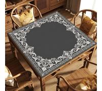 Hixingo Tapete de Mahjong 80x80cm Portátil para Juegos de Mesa, Tapete Cuadrado Diatomita de Antideslizante Silencioso para Cartas Dados Dominó Tablero (Antracita,80cm)