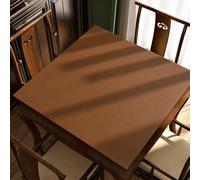 Hixingo Tapete de Mahjong Portátil para Juegos de Mesa 80x80cm, Color Sólido Tapete Cuadrado Diatomita de Antideslizante Silencioso para Cartas Dados Dominó Tablero (Marrón,1)