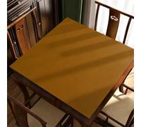 Hixingo Tapete de Mahjong Portátil para Juegos de Mesa 80x80cm, Color Sólido Tapete Cuadrado Diatomita de Antideslizante Silencioso para Cartas Dados Dominó Tablero (Amarillo parduzco,1)