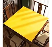Hixingo Tapete de Mahjong Portátil para Juegos de Mesa 80x80cm, Color Sólido Tapete Cuadrado Diatomita de Antideslizante Silencioso para Cartas Dados Dominó Tablero (Amarillo,1)