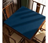 Hixingo Tapete de Mahjong Portátil para Juegos de Mesa 80x80cm, Color Sólido Tapete Cuadrado Diatomita de Antideslizante Silencioso para Cartas Dados Dominó Tablero (Azul Oscuro,1)