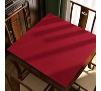 Hixingo Tapete de Mahjong Portátil para Juegos de Mesa 80x80cm, Color Sólido Tapete Cuadrado Diatomita de Antideslizante Silencioso para Cartas Dados Dominó Tablero (Rojo Oscuro,1)