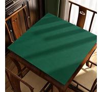 Hixingo Tapete de Mahjong Portátil para Juegos de Mesa 80x80cm, Color Sólido Tapete Cuadrado Diatomita de Antideslizante Silencioso para Cartas Dados Dominó Tablero (Verde Oscuro,1)