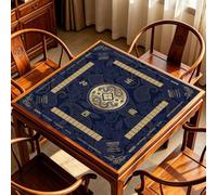 Hixingo Tapete de Mahjong Portátil para Juegos de Mesa, 80x80cm Tapete Cuadrado Diatomita de Antideslizante Silencioso para Cartas Dados Dominó Tablero (Floral Vintage,1)