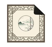 Hixingo Tapete de Mahjong Portátil para Juegos de Mesa, Estilo Chino Tapete Cuadrado | Diatomita de Antideslizante Silencioso para Cartas Dados Dominó Tablero (Cacao 08,80x80cm)
