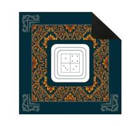 Hixingo Tapete de Mahjong Portátil para Juegos de Mesa, Estilo Retro Europeo Tapete Cuadrado | Diatomita de Antideslizante Silencioso para Cartas Dados Dominó Tablero (Verde 1,80x80cm)