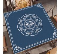 Hixingo Tapete de Mahjong Portátil para Juegos de Mesa, Tapete Cuadrado de Estilo Colores Sólidos | Antideslizante y Silencioso para Cartas, Dados, Dominó y Tablero (Azul Marino 615,80x80cm)