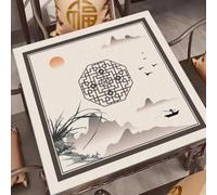 Hixingo Tapete de Mahjong Portátil para Juegos de Mesa, Tapete Cuadrado de Estilo Colores Sólidos | Antideslizante y Silencioso para Cartas, Dados, Dominó y Tablero (Gris 615,100x100cm)
