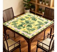 Hixingo Tapete de Mahjong Portátil para Juegos de Mesa, Tapete Cuadrado | Diatomita de Antideslizante y Silencioso para Cartas, Dados, Dominó y Tablero (Plantas Tropicales 1,80 x 80 cm)