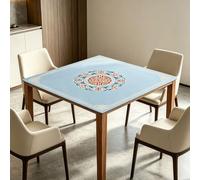 Hixingo Tapete de Mahjong Portátil para Juegos de Mesa, Tapete Cuadrado | Diatomita de Antideslizante y Silencioso para Cartas, Dados, Dominó y Tablero | Estilo-Chino (Azul Cielo,80 x 80 cm)