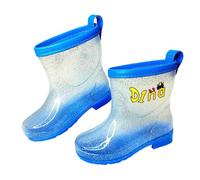 Hixingo Transparent Bottes de Pluie Enfant pour Fille et Garçon, Printemps et été Dinosaure Chaussures de Pluie Taille 26-34 Antidérapante Imperméables (Azul,30)
