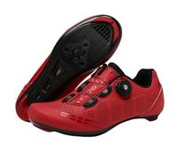 Hixingo Zapatilla de Ciclismo Hombre Mujere Rojo Zapatos Bicicleta de Carretera Montaña Exterior MTB Compatibles SPD SPD-SL Lock, Impresión de Iluminación Zapatillas de Ciclismo Unisex, 47 EU