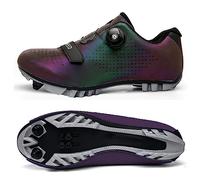 Hixingo Zapatilla de Ciclismo Hombre, Zapatos Bicicleta de Carretera Exterior MTB Compatibles con SPD/SPD-SL Lock System, Zapatillas de Ciclismo Unisex Adulto Respirables Antideslizantes