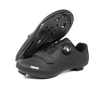 Hixingo Zapatilla de Ciclismo Hombre, Zapatos Bicicleta de Carretera Exterior MTB Compatibles con SPD/SPD-SL Lock System, Zapatillas de Ciclismo Unisex Adulto Respirables Antideslizantes