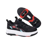 Hixingo Zapatillas con Ruedas Niña Niño, Zapatos con Dos Ruedas para Niñas 2 en 1 Zapatillas Patines Zapatillas Ruedas Niño, Camuflaje Zapatos Patines Calzado de Skateboarding Multifuncionales