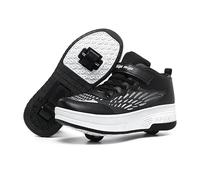Hixingo Zapatillas con Ruedas Niña Niño, Zapatos con Ruedas Gancho y Bucle Zapatillas Patines Zapatillas Ruedas Malla Transpirable Zapatos Patines Calzado de Skateboarding Multifuncionales