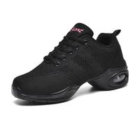 Hixingo Zapatillas de Deporte Jazz para Mujeres, Zapatos de Baile Antideslizantes Baile Sneaker Ligeros y Transpirables para Fitness y Entrenamiento de Danza