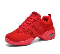 Hixingo Zapatillas de Deporte Jazz para Mujeres, Zapatos de Baile Antideslizantes Baile Sneaker Ligeros y Transpirables para Fitness y Entrenamiento de Danza