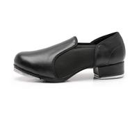 Hixingo Zapatos de Claqué de Cuero Mujer Hombre Tamaño 34-43, Zapatos de Baile Mujer Hombre Horma Ancha Cordones para Claqué Práctica Profesional (TD-2 Negro,40)